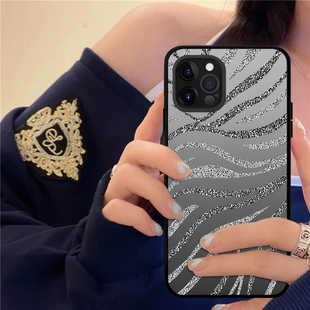 Luxury Zebra Print Apple iPhone Case, MagSafe Compatible, Ultra Thin Magnetic Shockproof Full Protection Cover with Screen Guard and Animal Pattern Style Shell