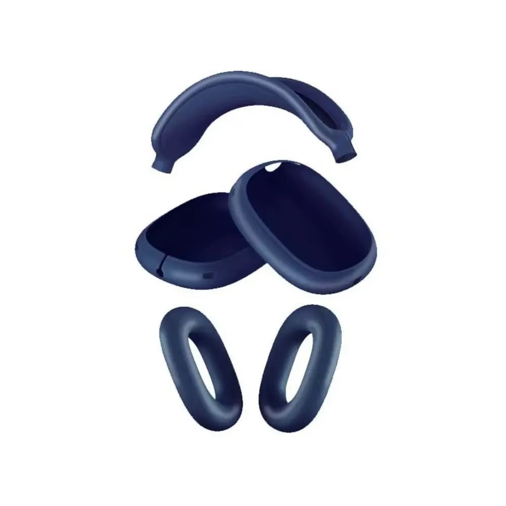 Premium 3-in-1 AirPods Max Protective Case Set – Soft Silicone Ear Pad Covers, TPU Transparent Shell & Headband Sleeve, Scratchproof, Anti-Yellowing, Precise Fit