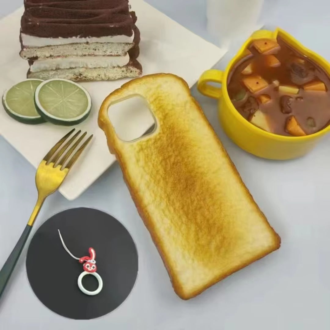 Premium Apple iPhone Case, MagSafe Compatible, Camera Lens and Screen Protection, Ultra Thin, Shockproof, Magnetic, Full All Around Protection, 3D Toast Bread Soft Cover