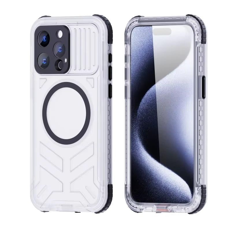 Luxury Apple iPhone Case MagSafe Compatible, Camera Lens & Screen Protection,  Cover with IP68 Sealed Sport Design