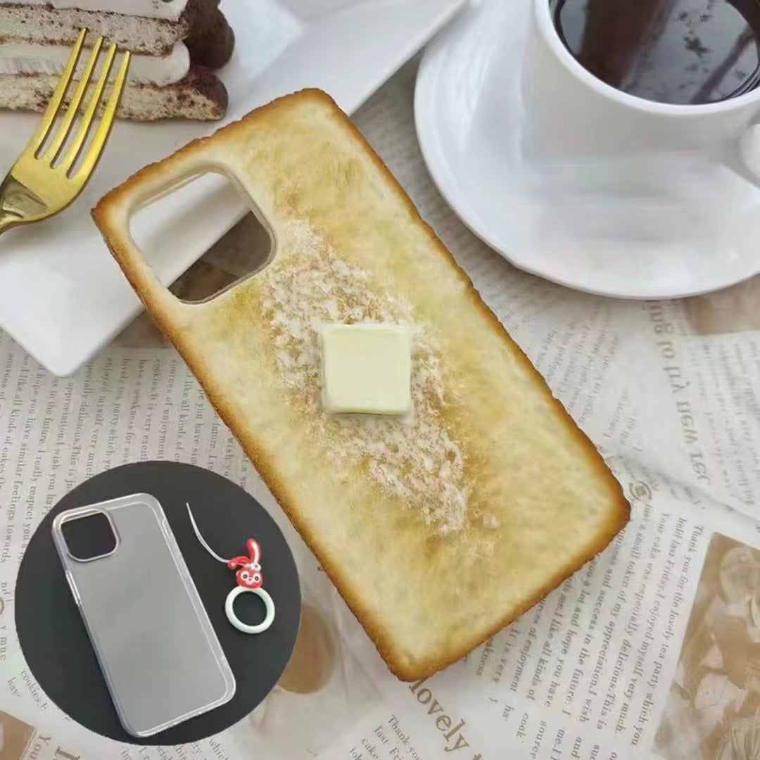 Premium Apple iPhone Case, MagSafe Compatible, Camera Lens and Screen Protection, Ultra Thin, Shockproof, Magnetic, Full All Around Protection, 3D Toast Bread Soft Cover