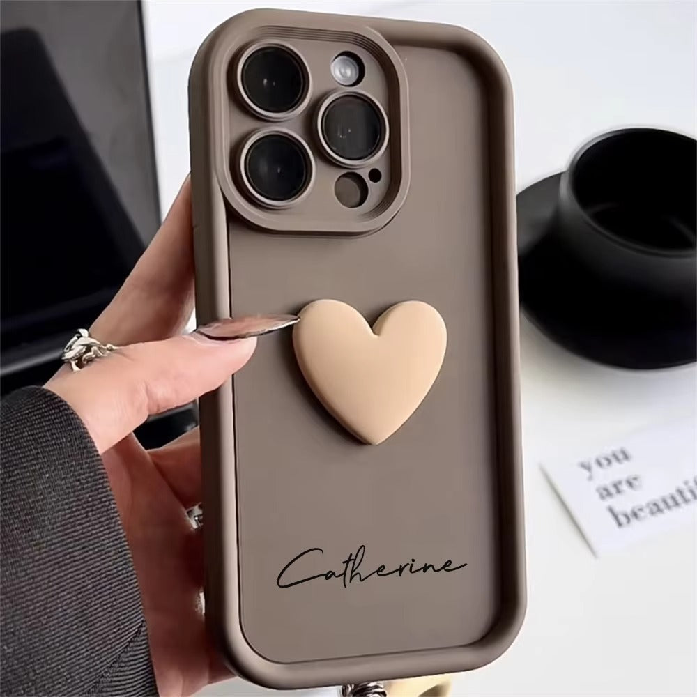 Premium Apple iPhone Case, MagSafe Compatible, Camera Lens and Screen Protection, Ultra Thin, Shockproof, Magnetic, Full All Around Protection, DIY Name Heart Soft Cover