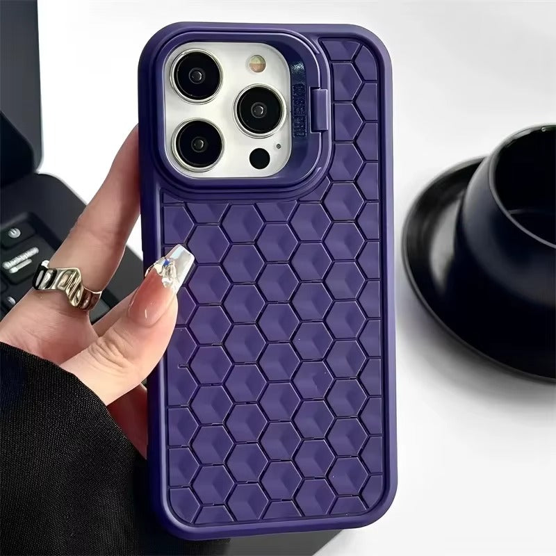 Luxury Apple iPhone Case Ultra Thin Shockproof Magnetic Full All Around Protection Cover with Soft Bracket Wireless Charging