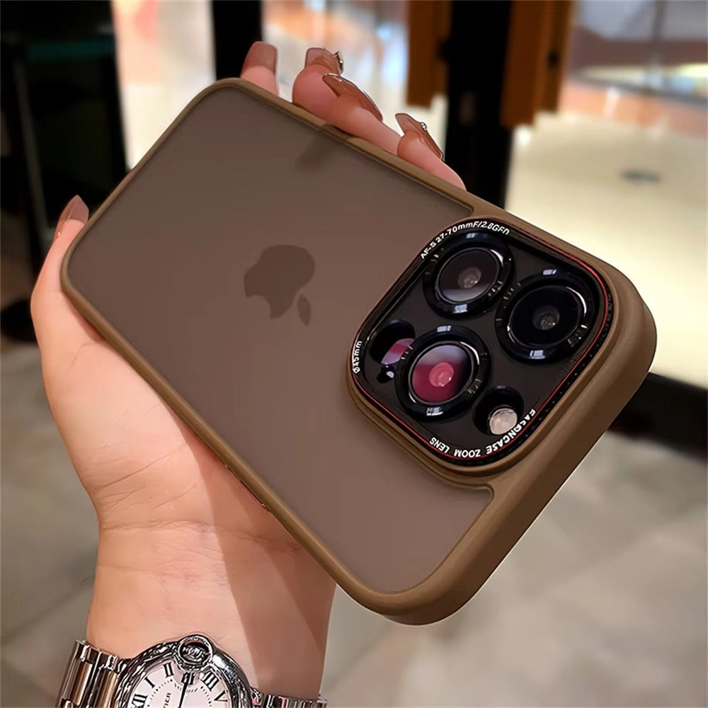 Luxury Apple iPhone Case MagSafe Compatible, Camera Lens & Screen Protection,  Cover with Matte Clear Hard PC Shell