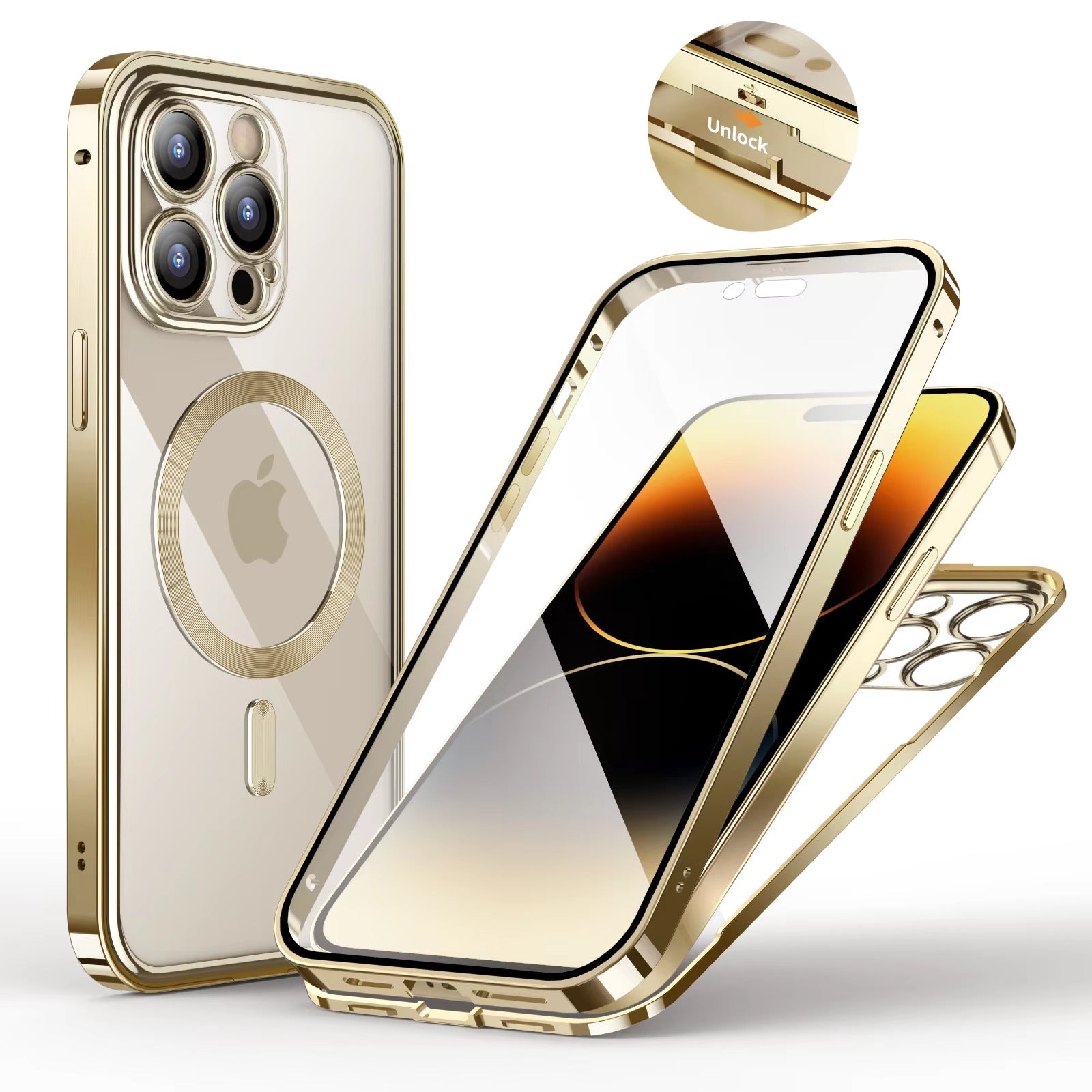 Robust Apple iPhone Case MagSafe Compatible, Camera Lens & Screen Protection,  Cover with 10FT Military Glass Shield