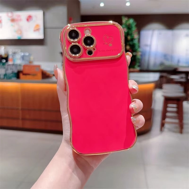 Luxury Apple iPhone Case MagSafe Compatible, Camera Lens & Screen Protection All Around Protection Cover with  Heart Design