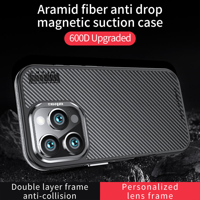 Premium 100% Aramid Fiber Kevlar iPhone Case – 600D Lightweight  Compatible Ultra-Thin Protective Cover for iPhone Models