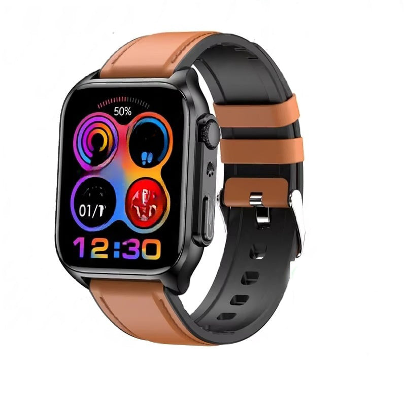 Premium Health Smartwatch for iPhone – Non-Invasive Blood Glucose Monitor with ECG+PPG, AI Voice Assistant, Bluetooth Calling