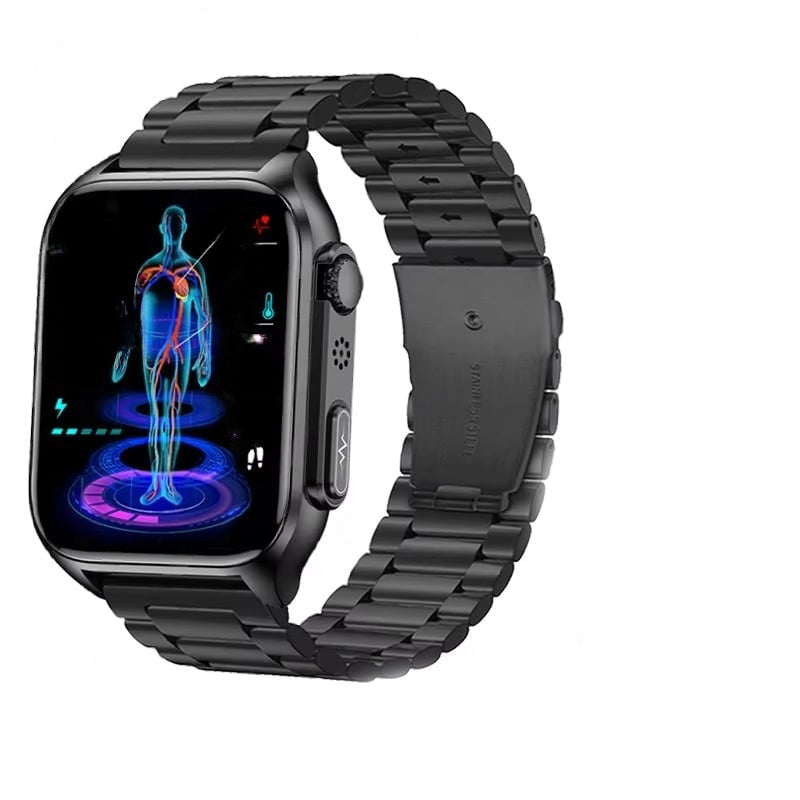 Premium Health Smartwatch for iPhone – Non-Invasive Blood Glucose Monitor with ECG+PPG, AI Voice Assistant, Bluetooth Calling