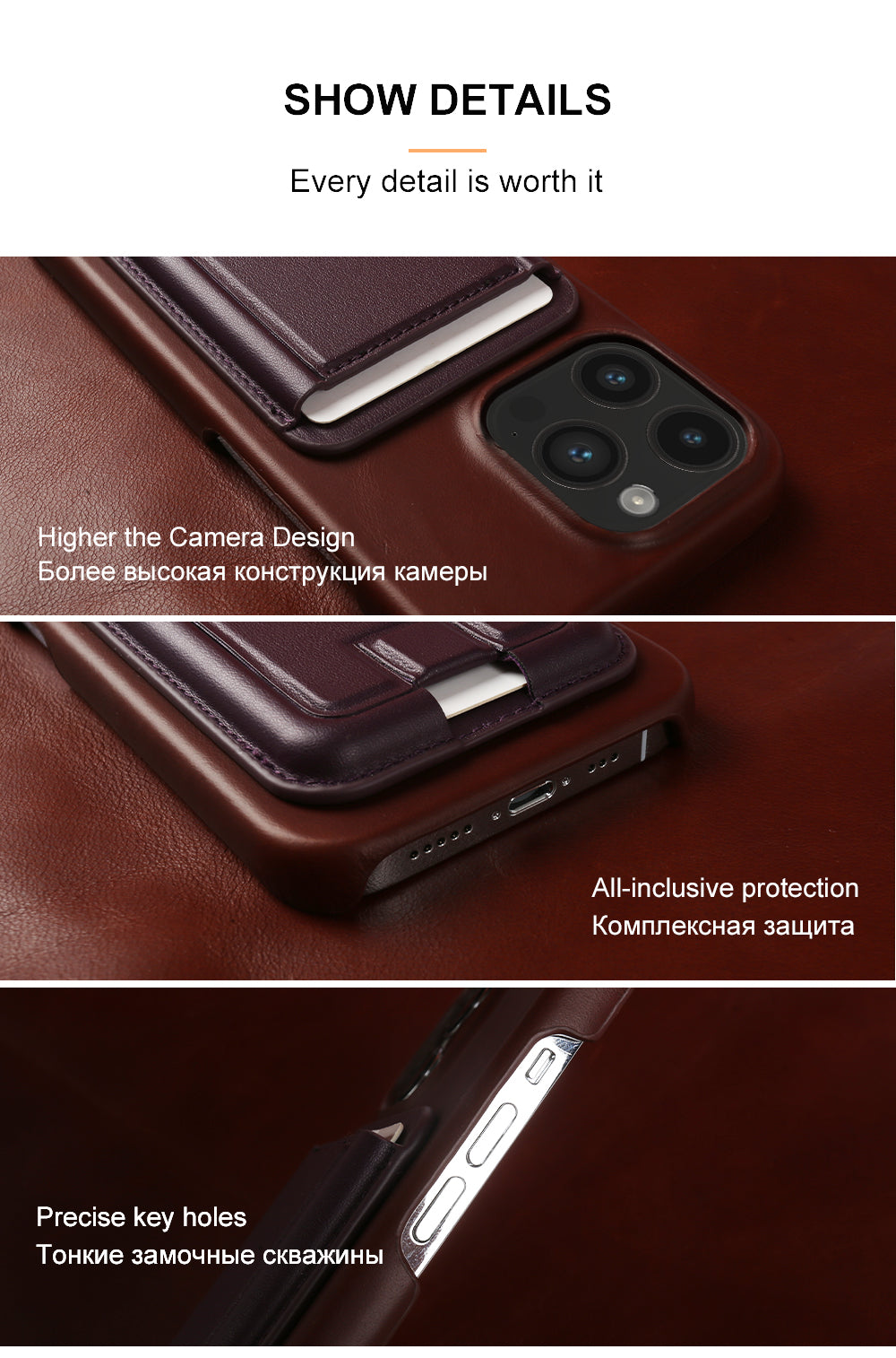 Luxury MagSafe Wallet iPhone Case– Genuine Leather, Magnetic Wireless Charging, Card Holder, Shockproof Protection, Premium Design for iPhone Models