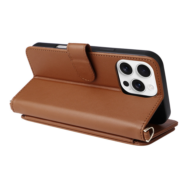 Luxury Crossbody Wallet iPhone Case – Fashion Shoulder Strap, Magnetic Closure, Card Holder and Premium Protection for iPhone