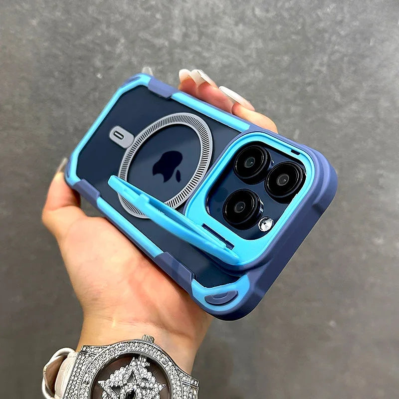 Luxury Armor iPhone Case- Transparent MagSafe Cover, Wireless Charging Compatible Durable & Protective Design Case for iPhone